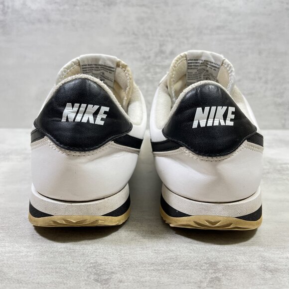 Nike Cortez Basic Leather Sneakers - Men's Size 8 - White Black - Picture 6 of 10